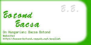 botond bacsa business card
